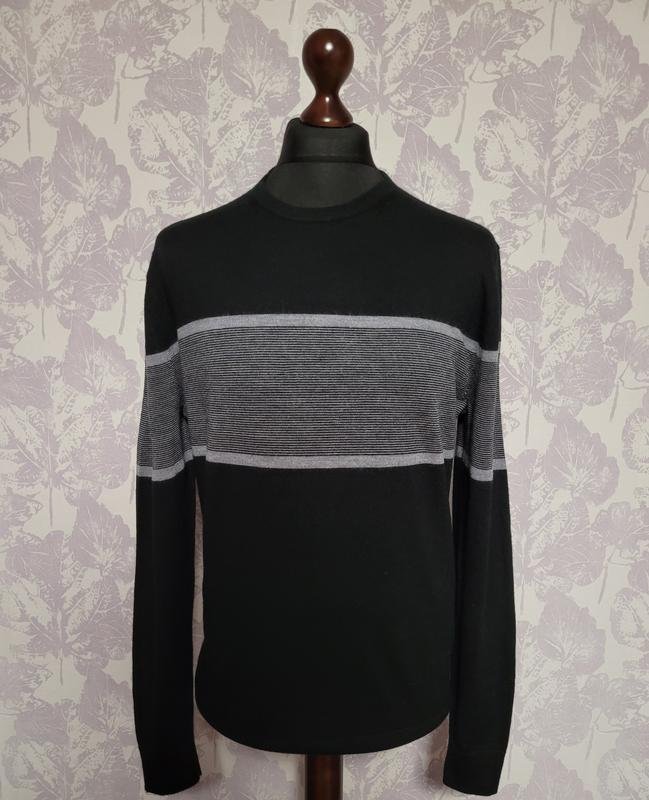 Men Banana Republic Sweater Black Wool 40 /L / 48