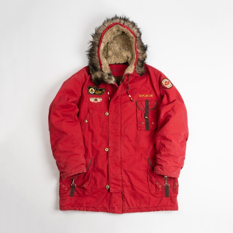 Мужской Replay Куртка Красный Хлопок 42 / XL / 50