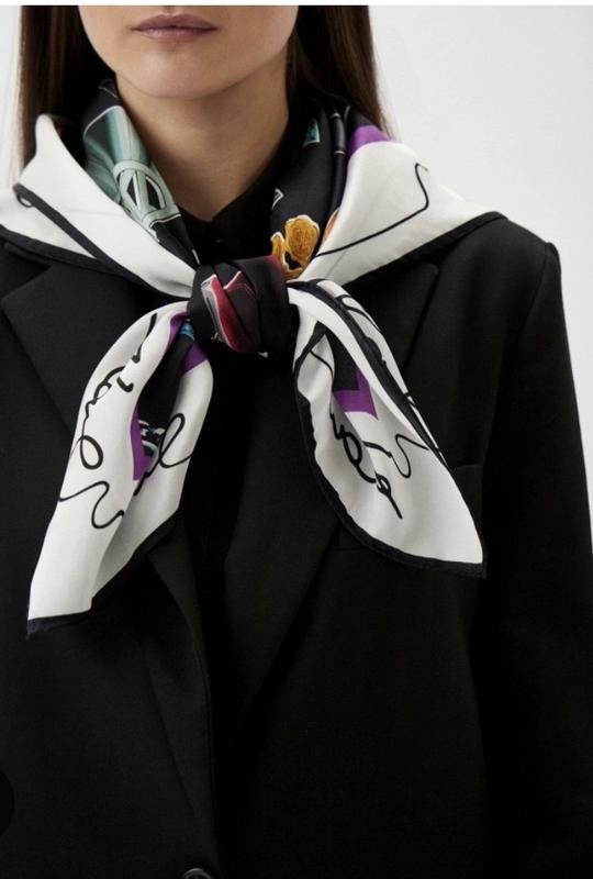 Donna Karl Lagerfeld Sciarpa Multicolore Setà