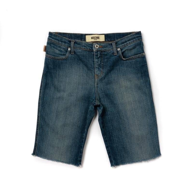 Женские Moschino Jeans Шорты Тёмно-синие Хлопок 36