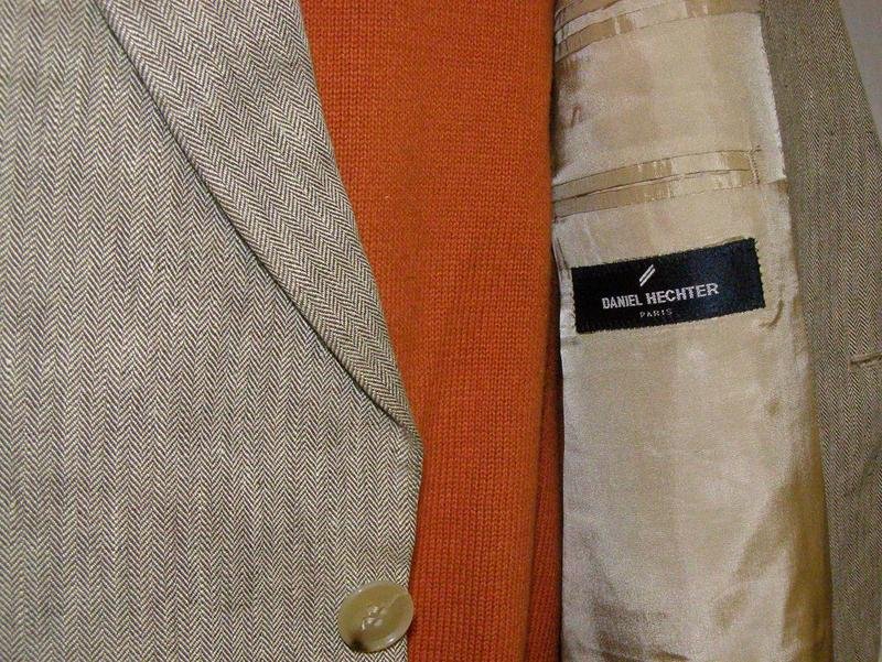 Мужской Daniel Hechter Пиджак Разноцветный Лен 52