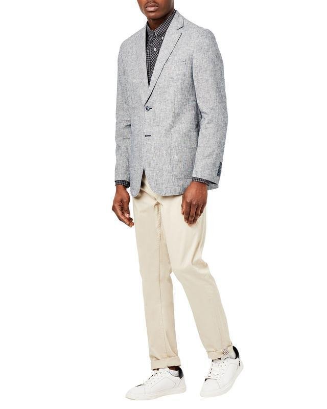 Men Ben Sherman Jacket Grey Linen 40 /L / 48