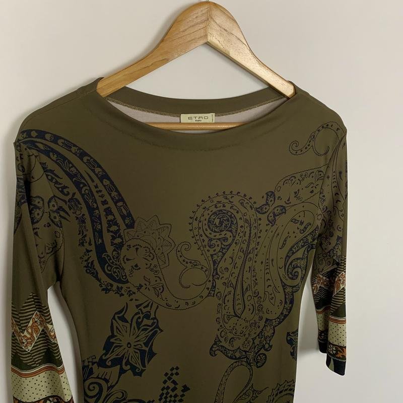 Damen Etro Kleid Grün 40 / L / 48