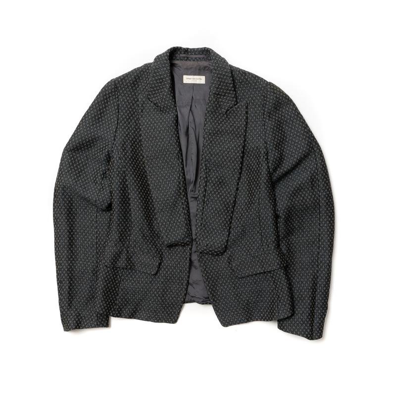 Damen Dries Van Noten Jacke Grau Wolle 36 / S / 44