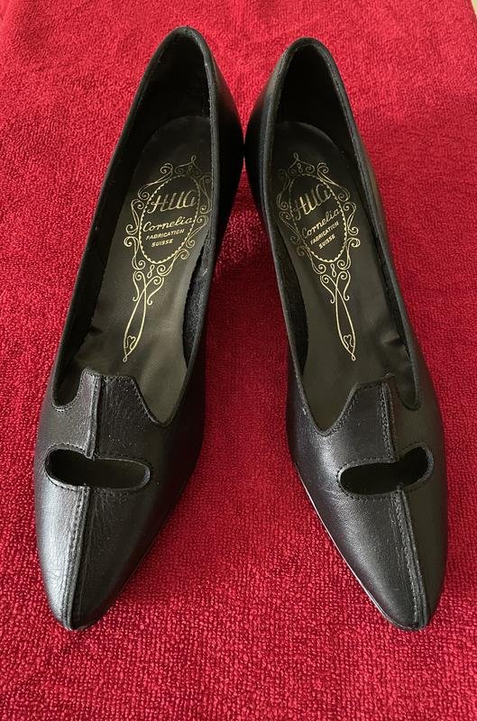 Women Corneliani Heels Black Leather 37