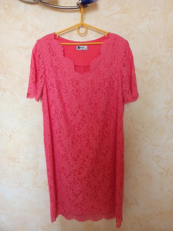Women Le Silla Dress Coral Lace 48 / 4XL / 56