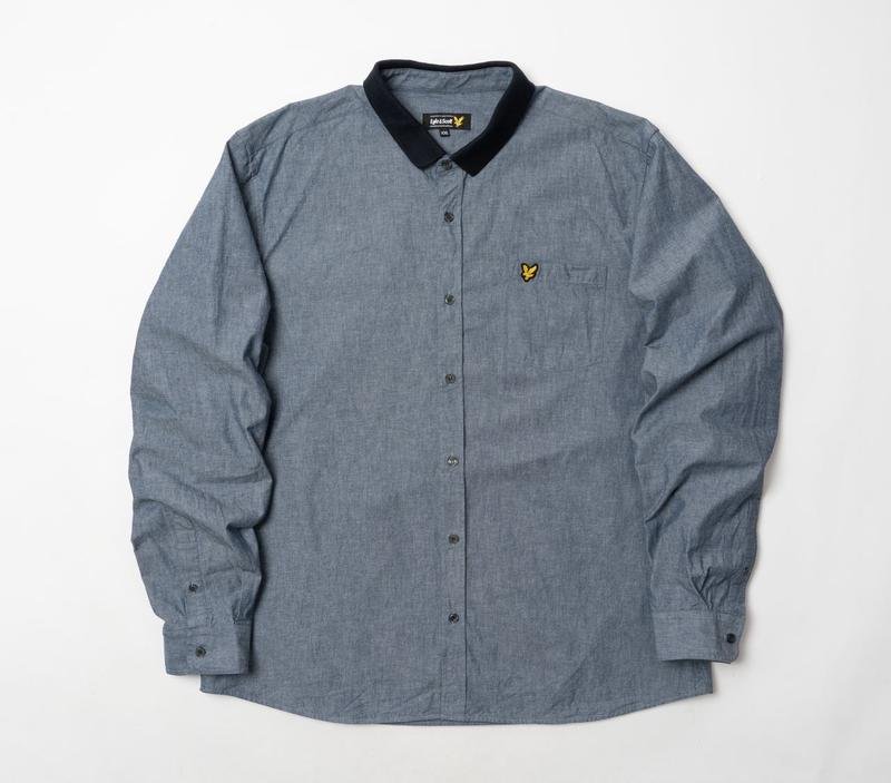 Мужской Lyle & Scott Рубашка Тёмно-синий Хлопок 44