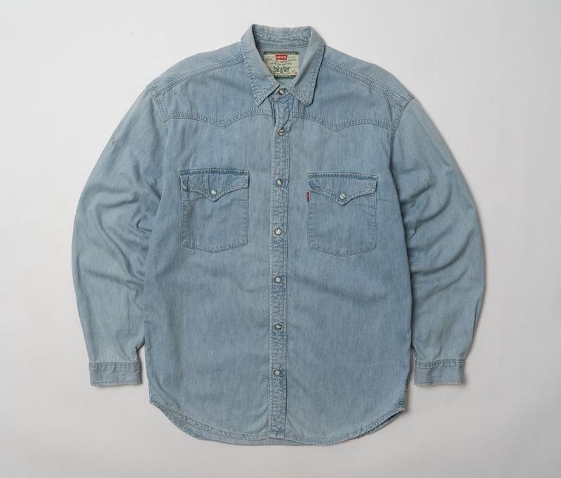Мужская Levi's Рубашка Бирюзовая Хлопок 38 / M /