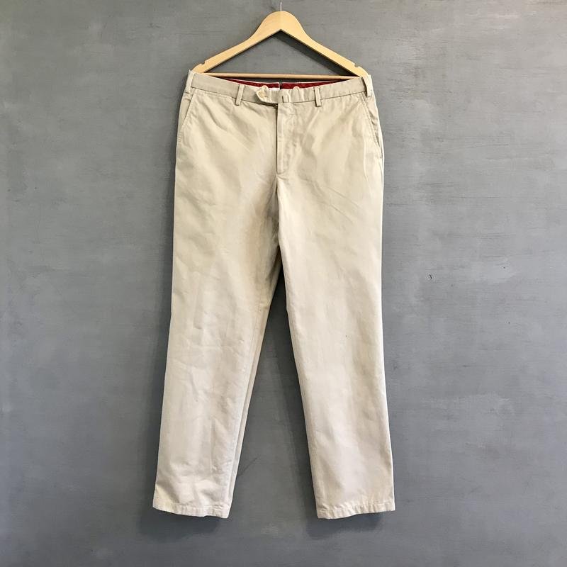 Мужской Isaia Napoli Брюки Бежевый Хлопок 36 / XL