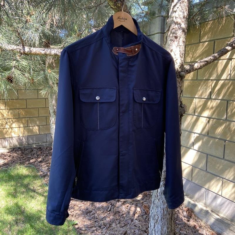 Мужской Mabrun Куртка Тёмно-синий Полиэстер 36 / S