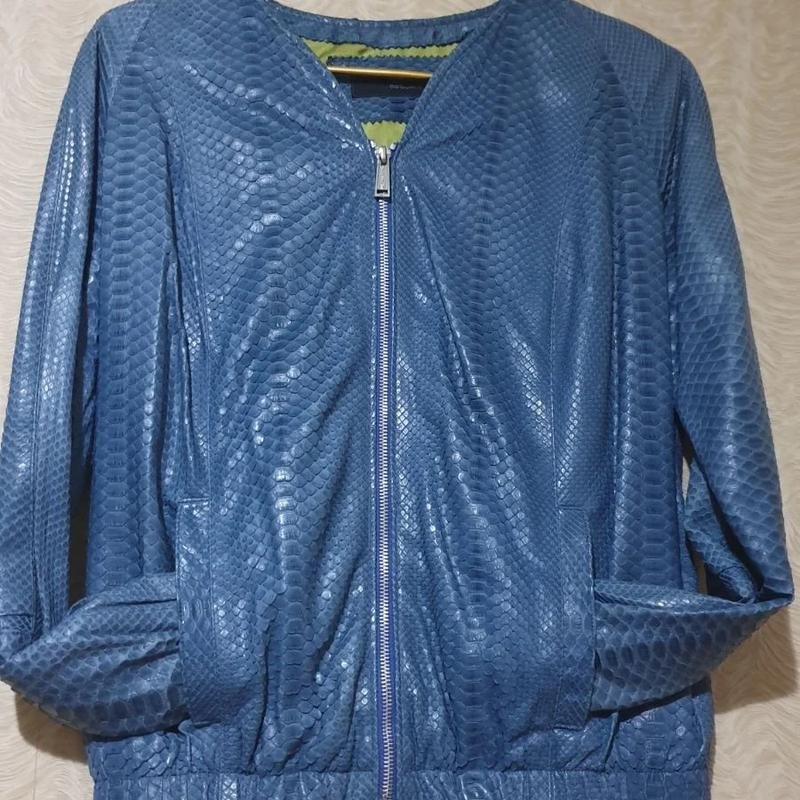 Женская Dsquared² Куртка Голубая Кожа 40