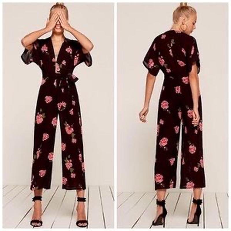Femme Reformation Combinaison Noir Viscose 32