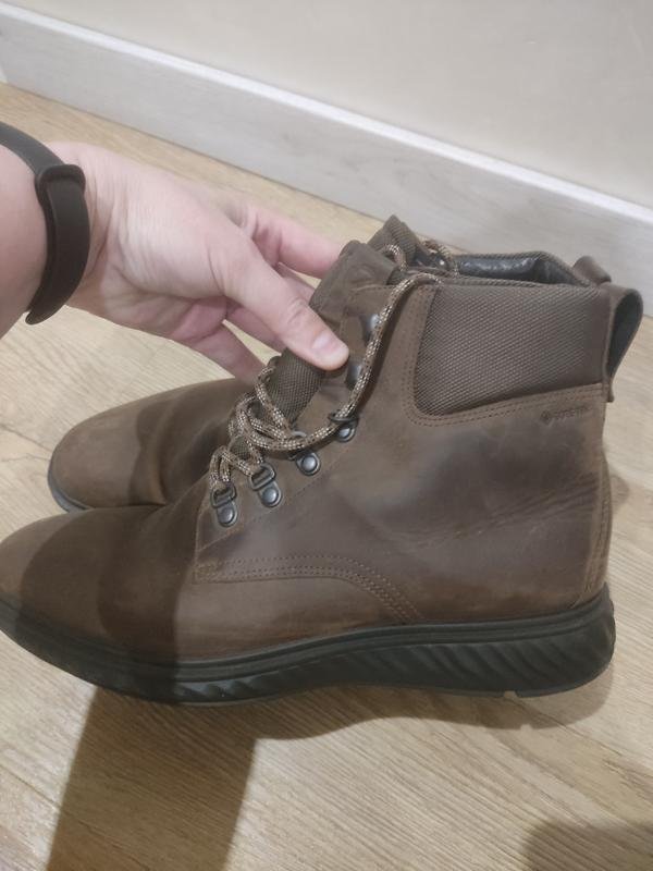 Herren Ecco Stiefel Schwarz Leder 41