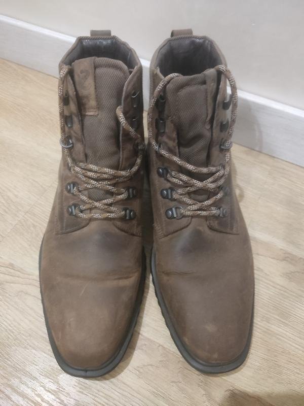 Herren Ecco Stiefel Schwarz Leder 41