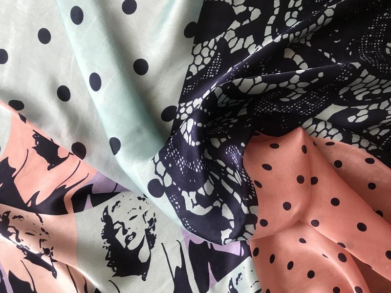 Women Ballin Scarf Turquoise Silk One size