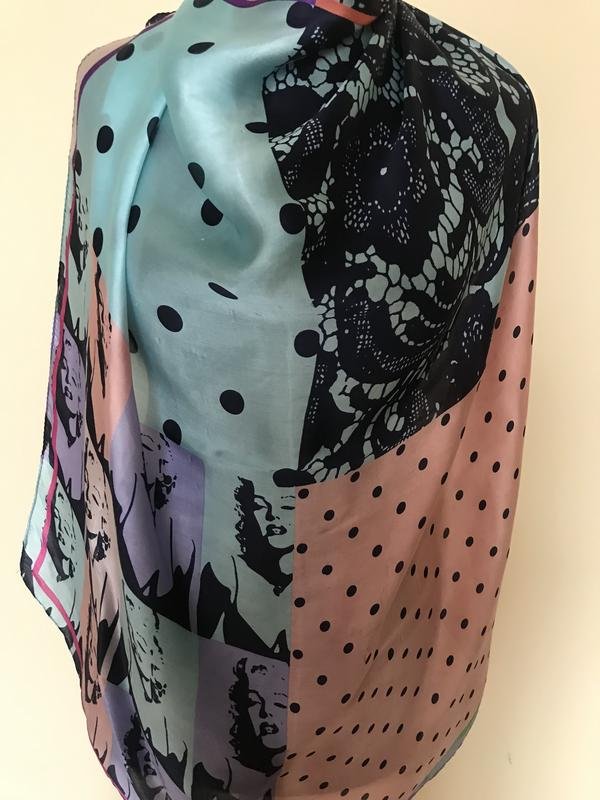 Women Ballin Scarf Turquoise Silk One size