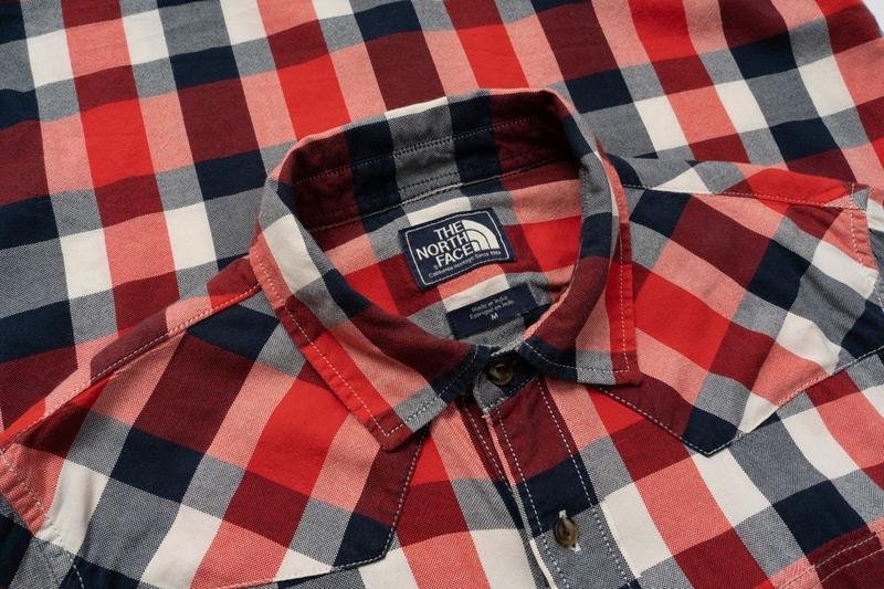 Herren The North Face Hemd Rot Baumwolle 38 / M /