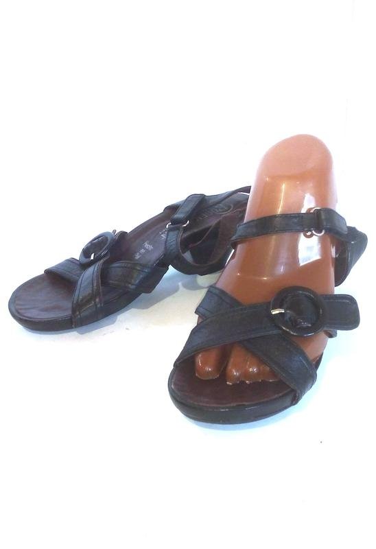 Damen Roger Milton Absatzschuhe Schwarz Leder 36