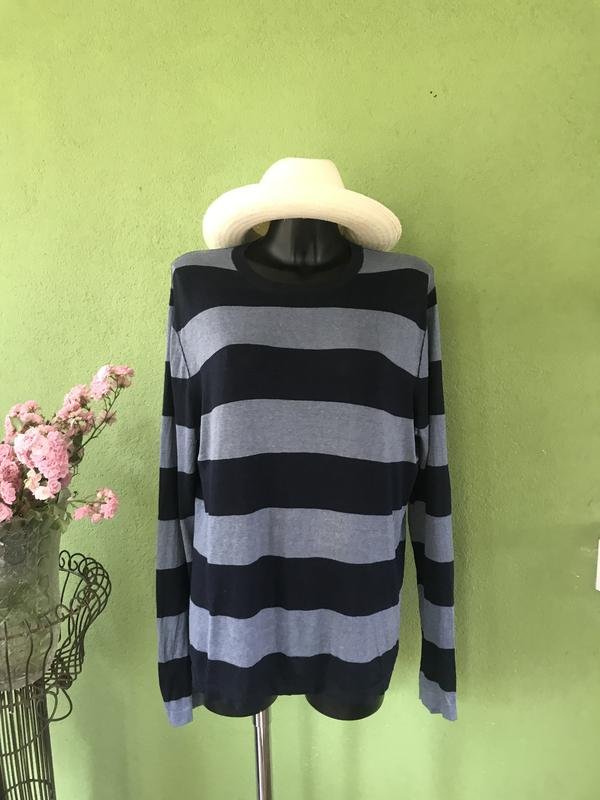 Men Banana Republic Sweater Navy Silk/Linen
