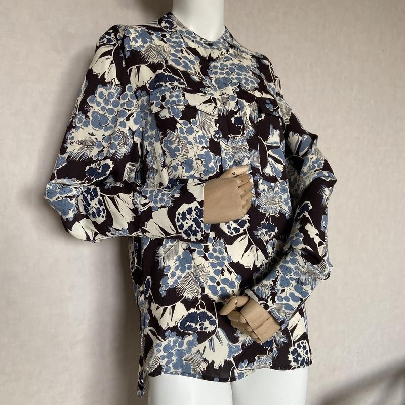 Donna Reiss Camicia Blu Navy Viscosa 36