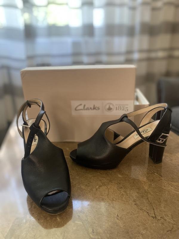 Donna Clarks Tacchi Neri Pelle 37