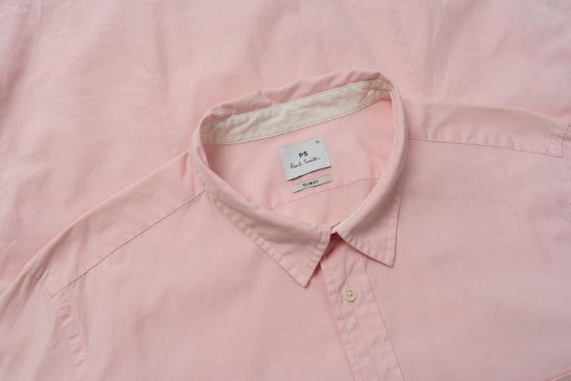 Мужской Paul Smith Рубашка Розовый Хлопок 42 / XL