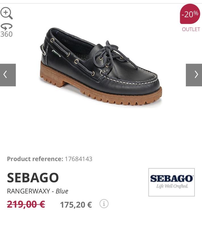 Женские Sebago Мокасины Тёмно-синие Кожа 38