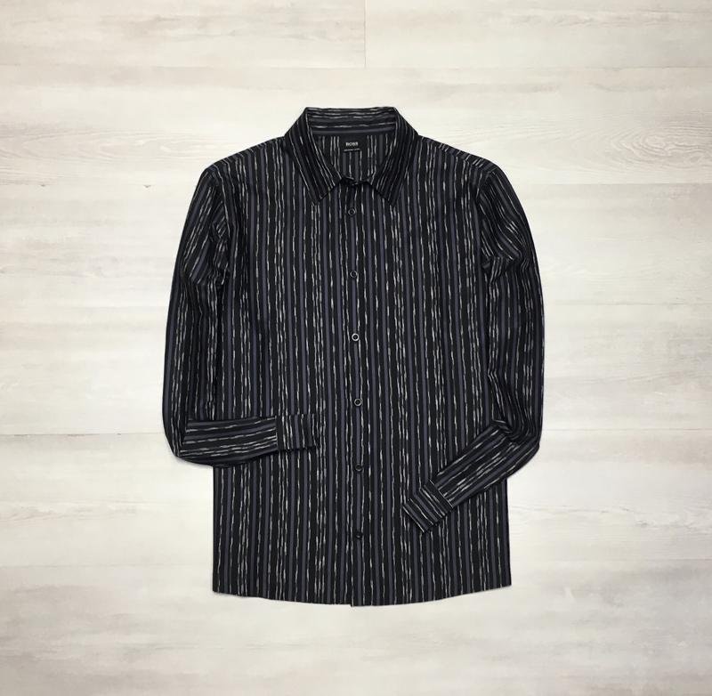 Мужской Hugo Boss Рубашка Разноцветный Хлопок 40