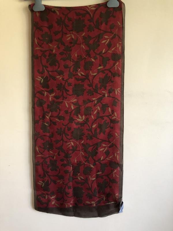 Women Giorgio Armani Scarf Red Silk