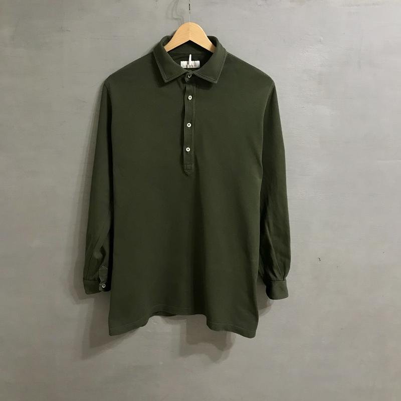 Мужской Berg & Berg Рубашка Хаки Хлопок 38 / M /