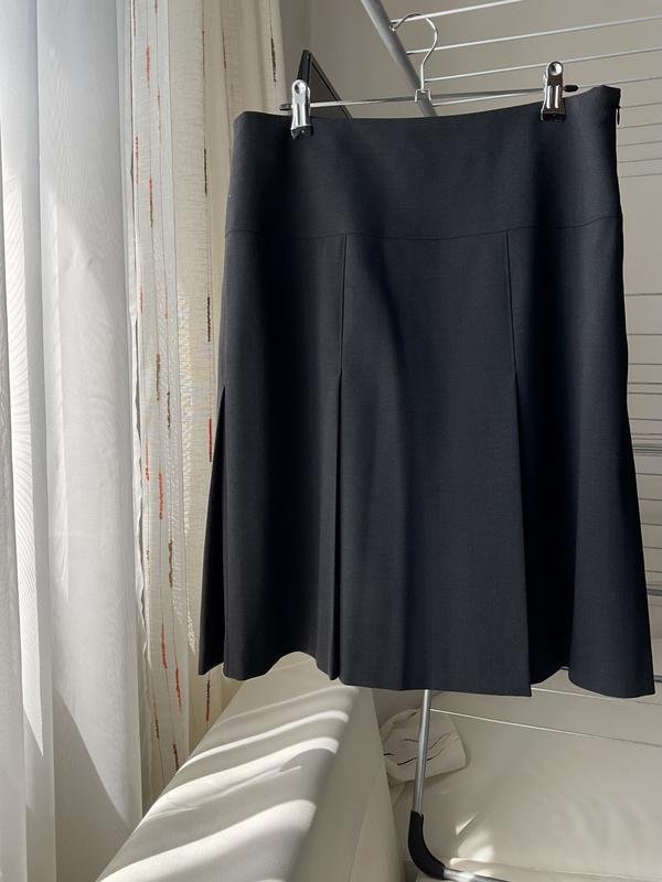 Damen Akris Rock Schwarz Wolle 38 / M / 46