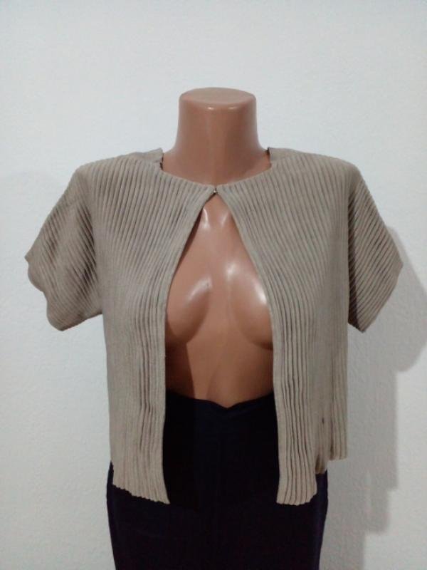 Damen Akris Bolero Beige Seide 40 / L / 48
