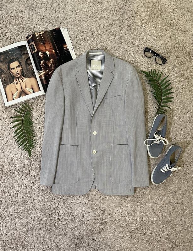 Men Benvenuto Blazer Navy Polyester 42 / XL / 50