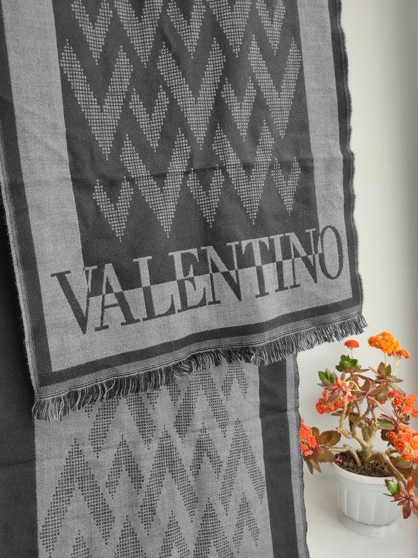 Homme Valentino Écharpe Grise 175x41cm