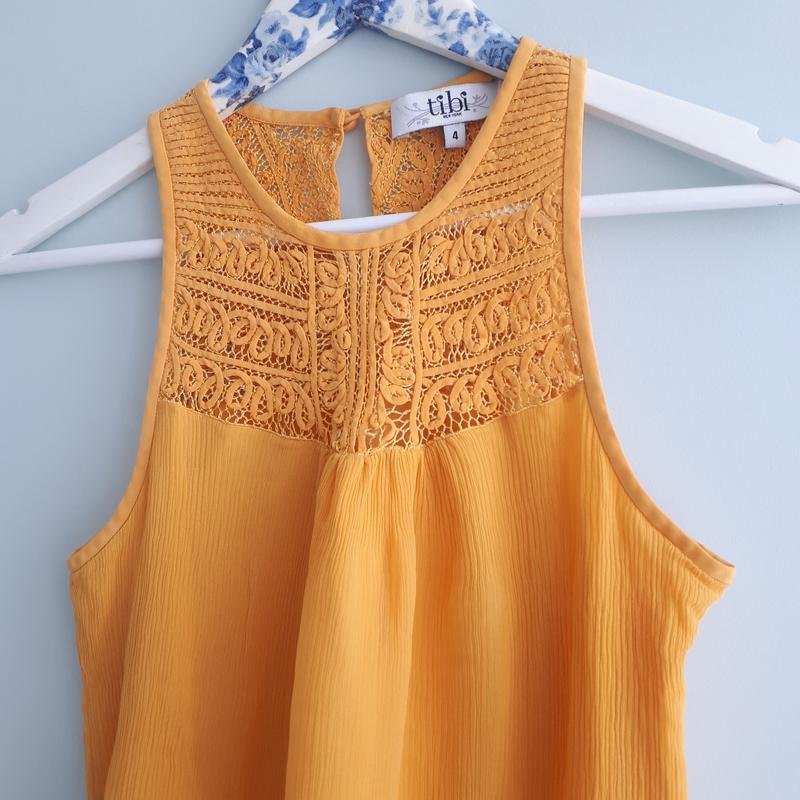 Женская Tibi Блуза Жёлтый 32 / XXS / 40