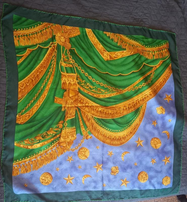 Женский Celine Платок Зелёный Один размер