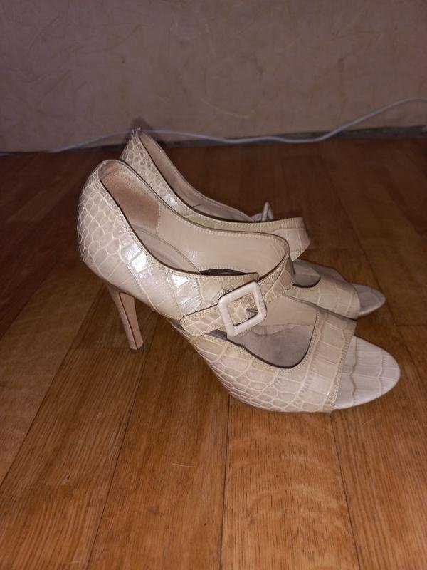 Damen Furla Absatzschuhe Silber Leder 38