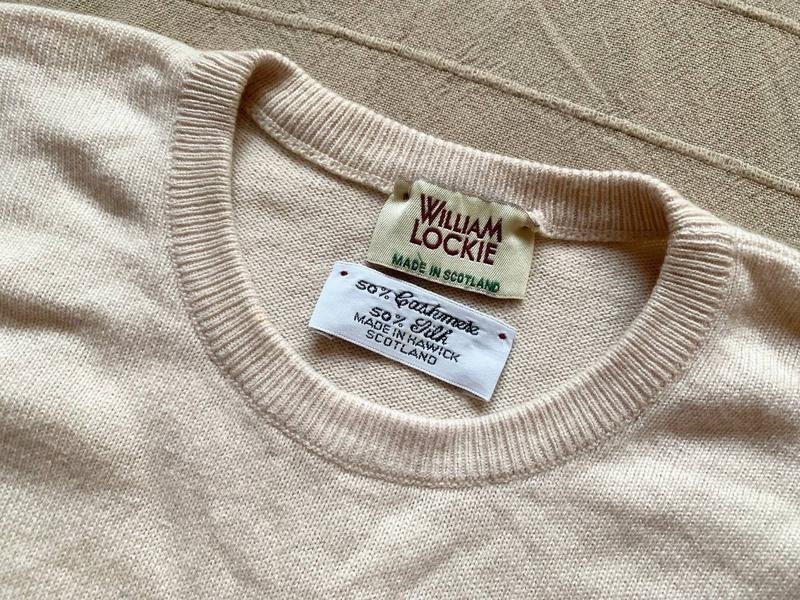 Damen William Lockie Pullover Beige Kaschmir 36 /