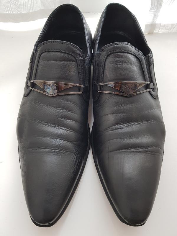 Herren Ballin Absätze Schwarz Leder 42