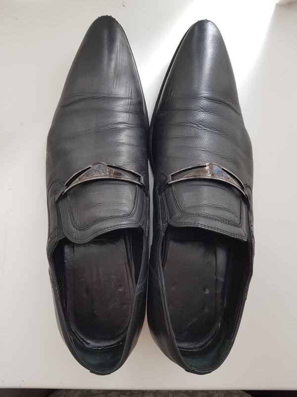 Herren Ballin Absätze Schwarz Leder 42