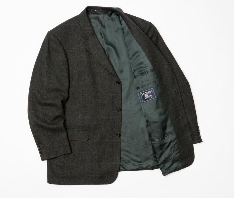 Мужской Burberry Пиджак Серый Шерсть 42 / XL / 50