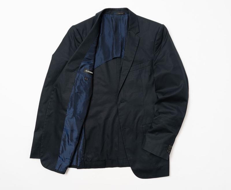 Men Jil Sander Blazer Navy Cotton 38 / M / 46