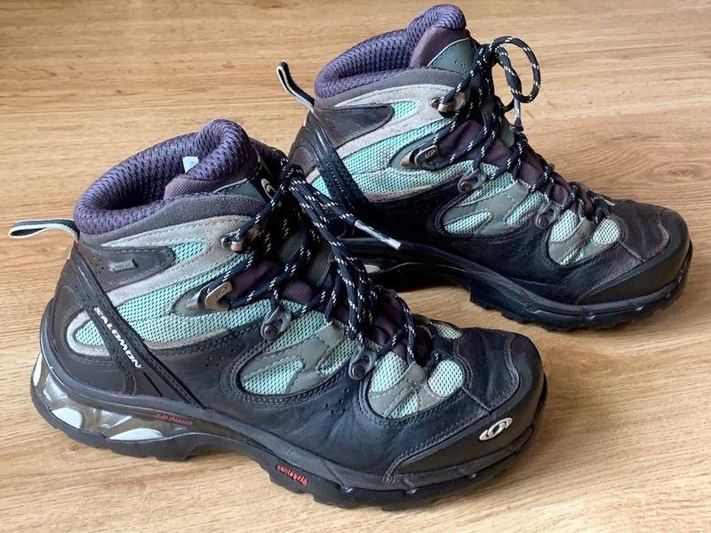 Women Salomon Boots Brown Leather 38