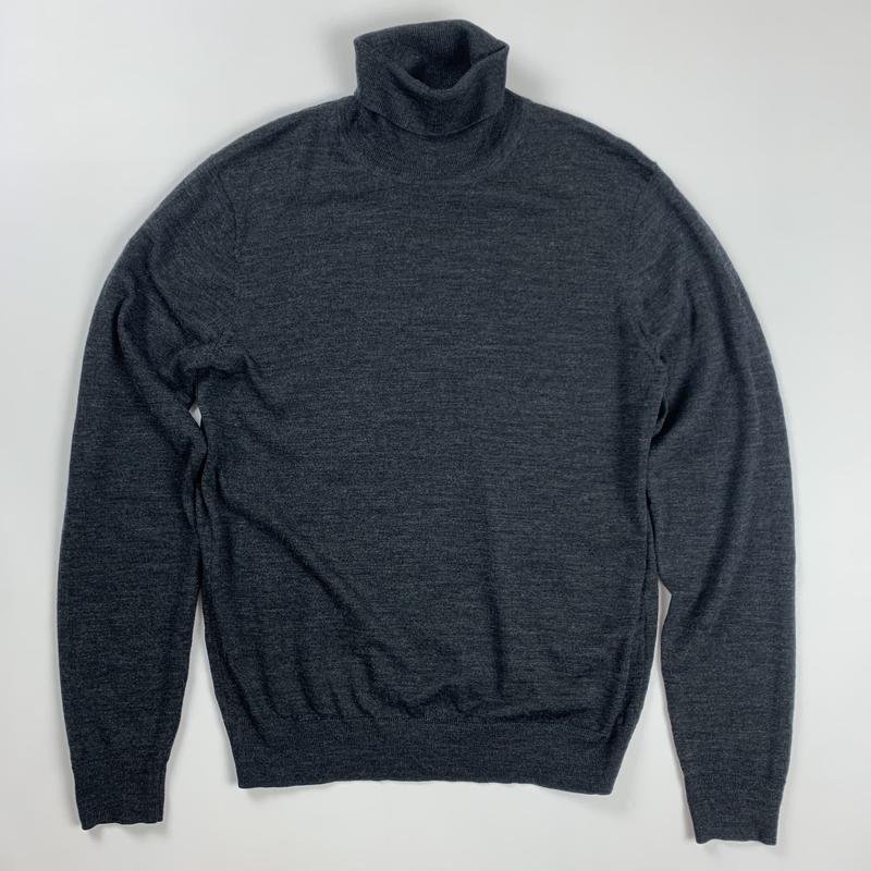 Men Uniqlo Roll Neck Grey Wool 36 / S / 44