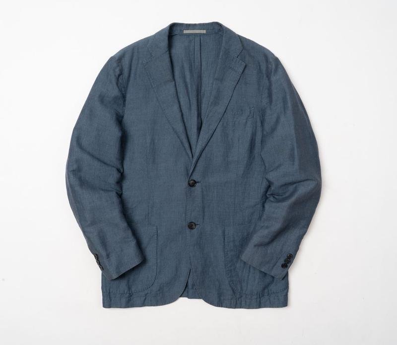 Men Uniqlo Blazer Navy Cotton 38 / M / 46