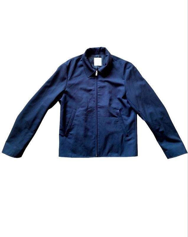 Мужской Sandro Paris Куртка Тёмно-синий Шерсть S