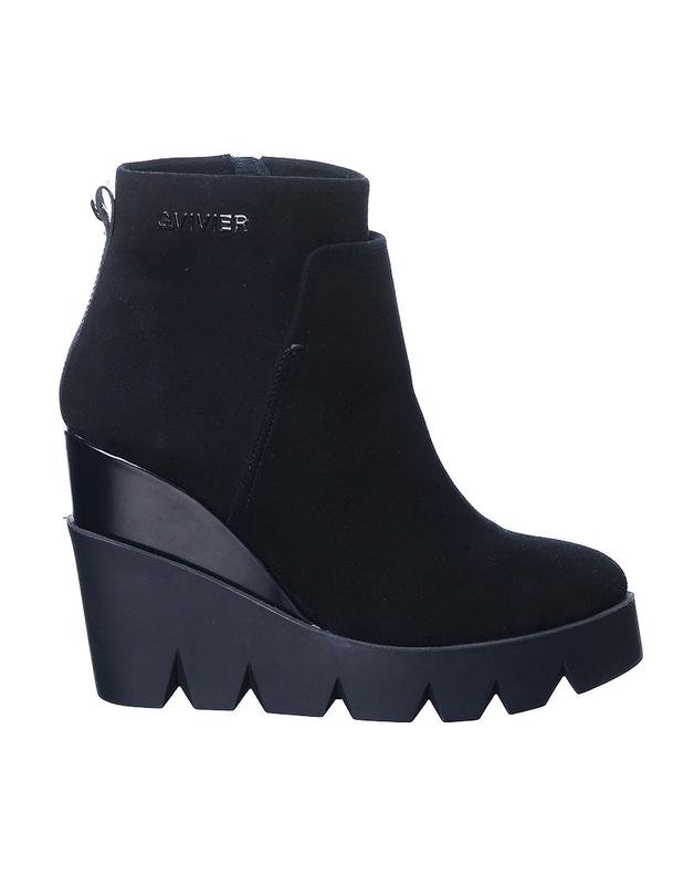 Damen Genuin Vivier Stiefeletten Schwarz Wildleder