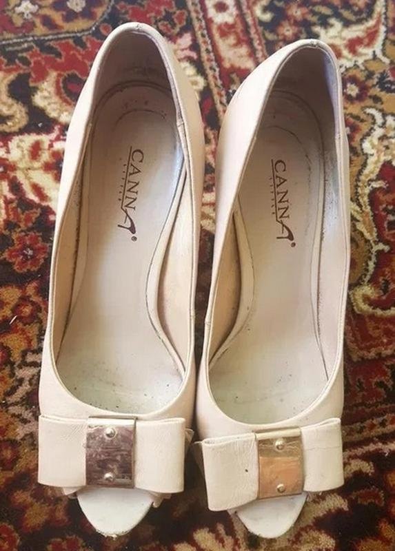 Women Canali Heels Beige Leather 37