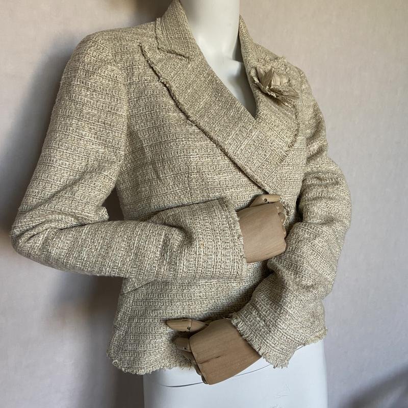 Женский Massimo Dutti Пиджак Бежевый 36