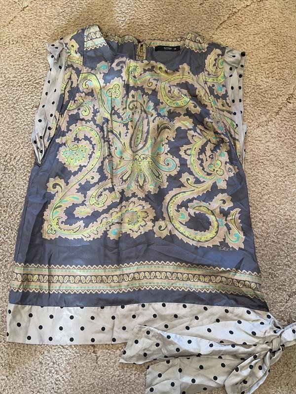 Damen Etro Bluse Grau Seide 38 / M / 46
